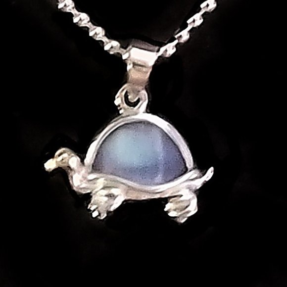 Anklet 925 Sterling Silver Chain and Turtle Charm - Picture 2 of 5